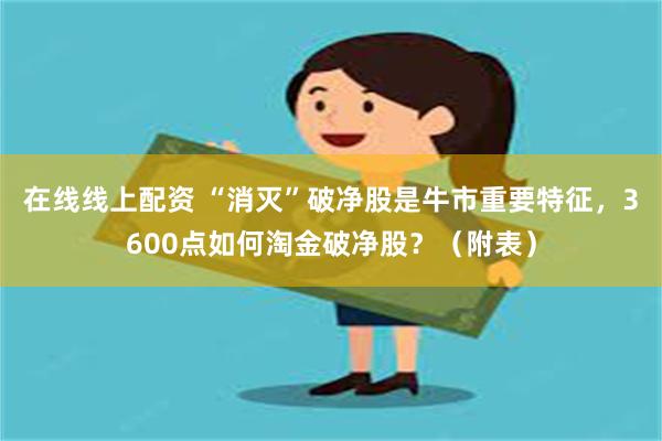在线线上配资 “消灭”破净股是牛市重要特征，3600点如何淘金破净股？（附表）